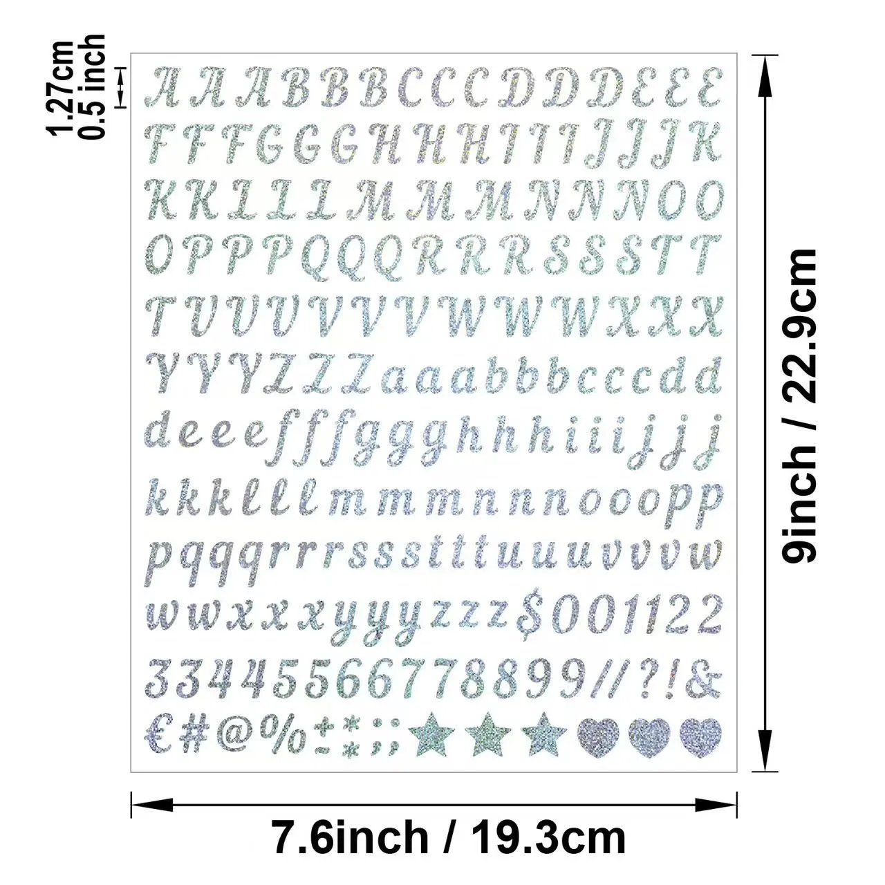 برچسب تزئینی ماسه سنگی حروف الفبا و عددی